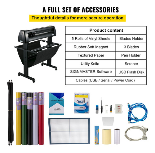 Máquina Cortadora Vinilo 34puLG Plotter Soporte Suelo Msi