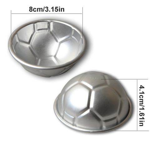 # Molde De Fútbol Sartén Semiesfera De Aluminio 3d
