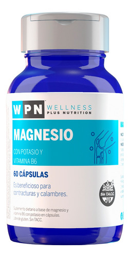 Wpn Wellness Magnesio Con Potasio Vitamina B6 60cap 3c