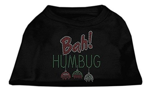 Camiseta Para Perro  Bah Humbug  Con Pedrería Elegante.