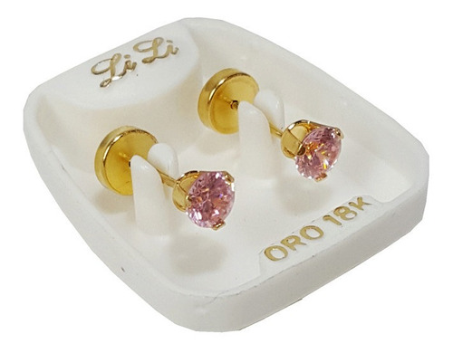 Par Aros Abridores Oro 18k Grifas Grande Colores Bebe Niña