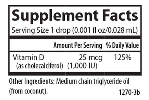 Carlson - Super Daily D3, Gotas De Vitamina D, 1,000 Ui (25