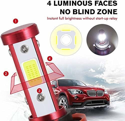 Juego Bombilla Led Para Faro Delantero Luz Blanca Fria