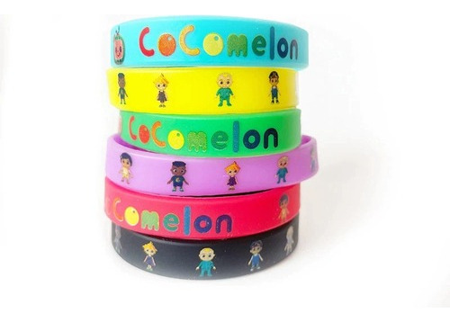 Pulseras De Cocomelon Para Sorpresas De Cumpleaños 12 Unid