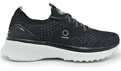 Tenis Capa De Ozono 607301 Negro Textil Dama