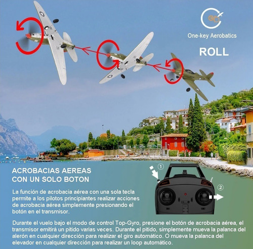Avión Clasico P39 Airacobra Rc 4ch Top Rc Hobby Caja/regalo