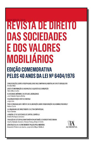 Libro Rev De Direito Soc Val Mobiliarios N 01 01ed 16 De Fra