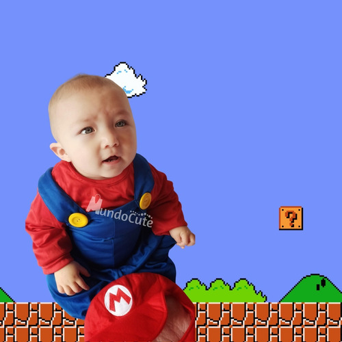 Imagen 2 de 3 de Disfraz Mario Bros Bebé Nintendo Disfraces Bebes Videojuegos