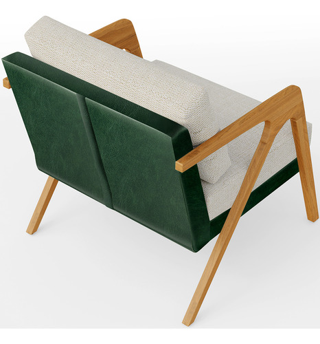 Kit 04 Poltronas Pietra Facto Verde Musgo Linho Champagne Desenho Do Tecido Liso