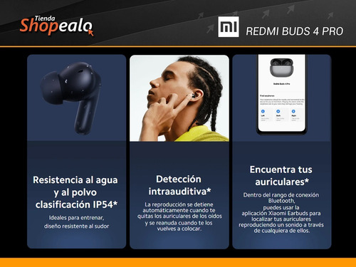 Imagen 5 de 10 de Auriculares Inalámbricos Bluetooth Xiaomi Redmi Buds 4 Pro +