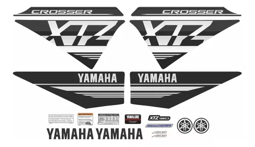 Kit Adesivos Faixa Moto Yamaha Xtz Crosser 150 2022 Emblema