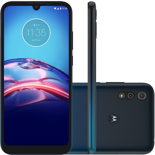 Celular Motorola Moto E6s Azul 64gb Camera Dupla 13mp + 2mp