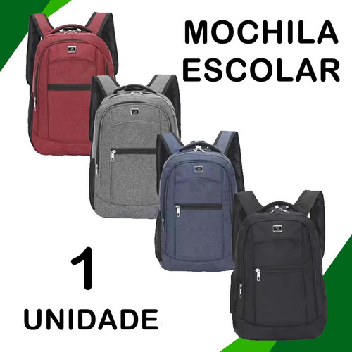Imagem 1 de 5 de Mochila Unissex Escolar