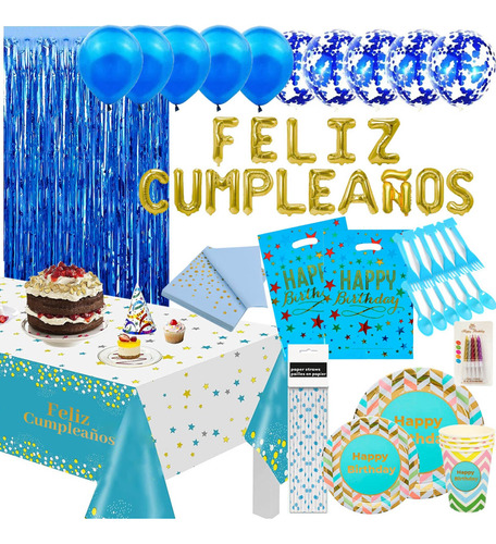 Globos, Platos, Vasos, Velas: Pack Completo Cotillón 