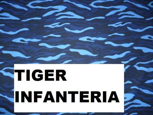 Tela Rip Stop Antidesgarro Camuflado Tiger Azul Negro Oferta