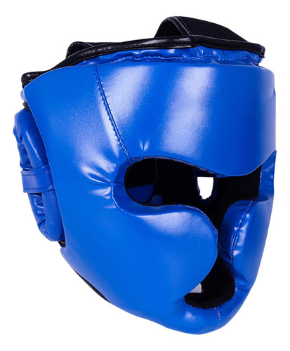 Boxeo Headgear Karate Cómodo Sparring Color Azul L
