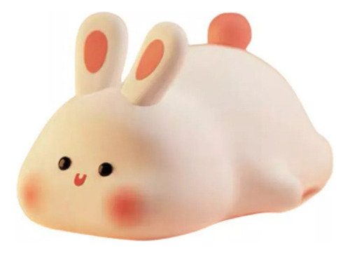 Lámpara De Noche De Silicona Cute Rabbit Touch Recargable Po