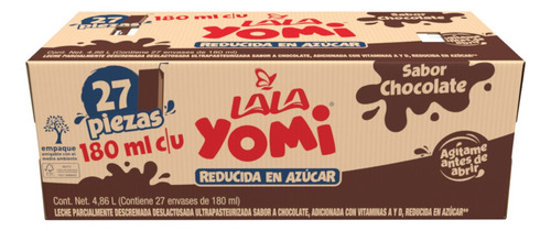 Lala Yomi Leche Sabor Chocolate. Pack De 27 Pzs De 180 Ml