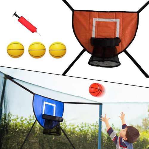 Juego De Aro De Baloncesto Con Baloncesto Amarillo