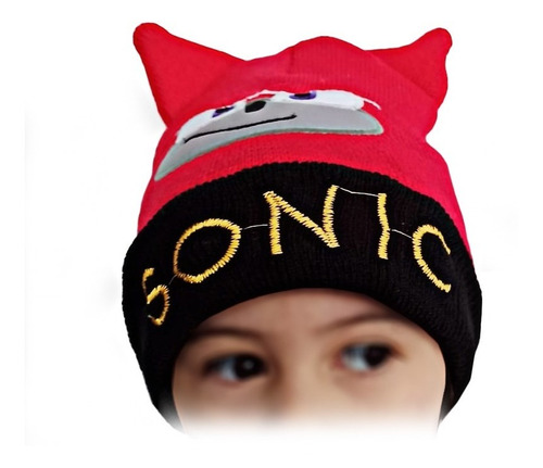 Gorro Muñeco Sonic Niños Orejas Pasamontaña Cerrado Tapaboca