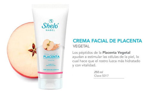 Crema Facial De Placenta Vegetal Sheló Nabel 250ml Tipo de piel Mixta