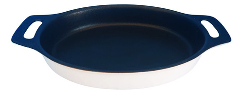 Forma Refratária Antiaderente Porcelana Branca Oval