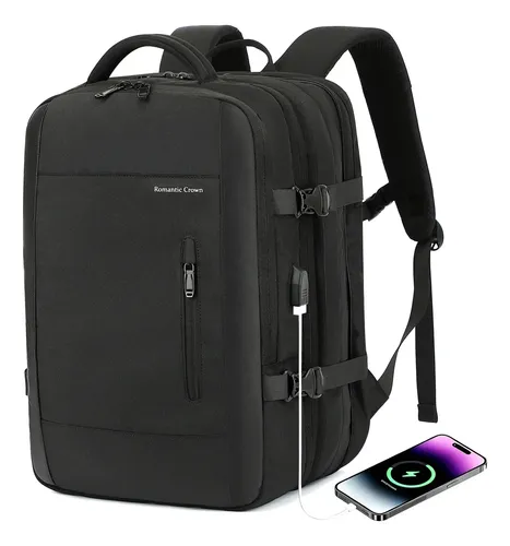 Mochila Viagem Feminina Masculina Para Notebook Executiva Cor Preto