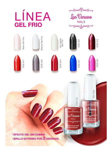  Efecto Gel Frio 11ml Esmalte Sin Cabina  Las Varano Calidad