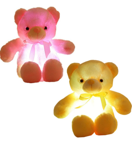 Bonito Oso De Peluche Luminoso, 2 Unidades, Juguete De Regal