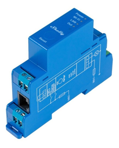 Imagen 2 de 2 de Shelly Pro 1 - Relé Wifi Iot Profesional - Riel Din