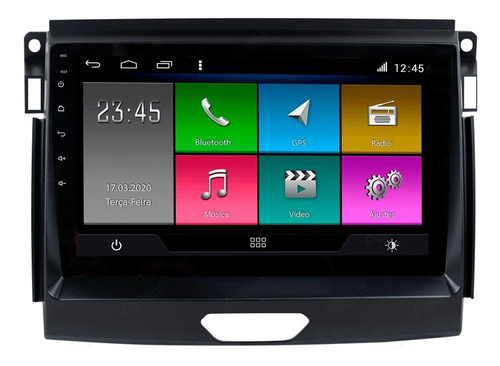 Imagem 3 de 10 de Multimidia Ford Ranger 2017 2018 19 Android 4k Tv Cam Re