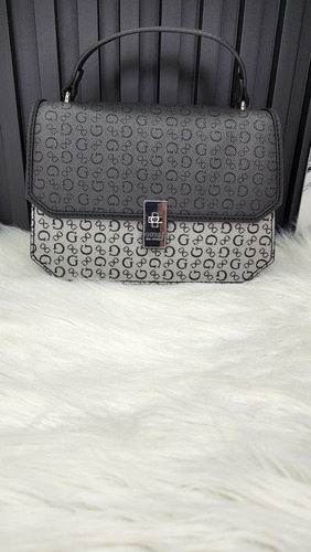 Crossbody Guess Sl986543 Nueva 100 % Original Negro Estampado Níquel Negro
