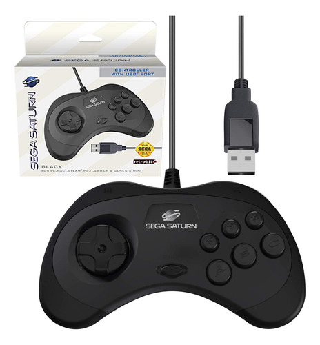 Controlador Usb Oficial De Sega Saturn De Retro-bit (modelo