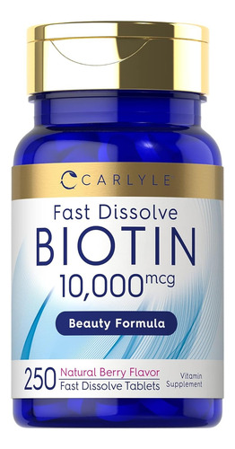 Biotin Crecimiento Cabello Y Uñas 10000 Mcg 250 Tablets 