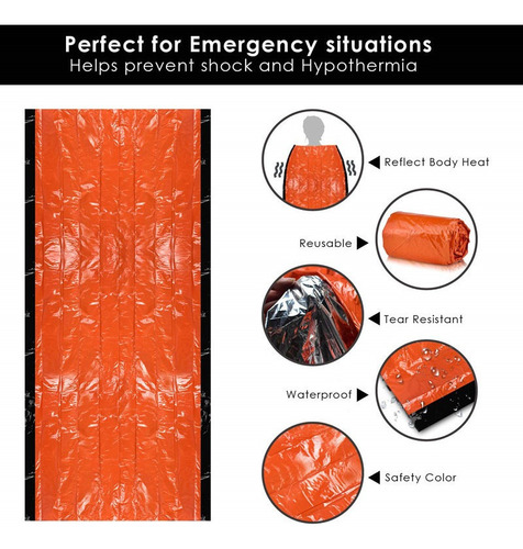 Saco Dormir Emergencia Térmico Ligero Impermeable