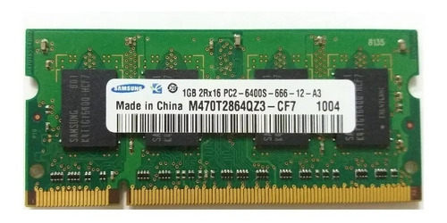Memória 1gb 800mhz 2rx16 Pc2 6400s Samsung Notebook