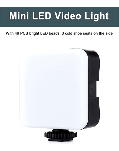 Kit De Grabacion Tripode Microfono Luz Led