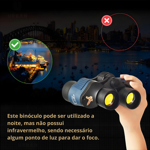 Binóculo Profissional Com Zoom Fixo 60x60 Diurno E Noturno Até 10 Km Com Suporte Para Celular