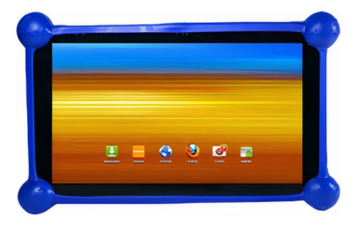 Capa Tablet Protetor De Borracha Bumper Contra Quedas Cor Azul