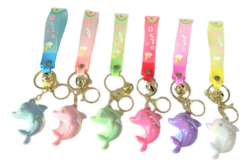 6pcs Whales Keychain Animal Doll Keyring Bag Charme