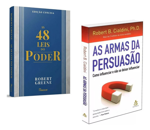 As 48 Leis Do Poder + As Armas Da Persuasão De Robert B. Cialdini E Robert Greene - Novos Lacrados