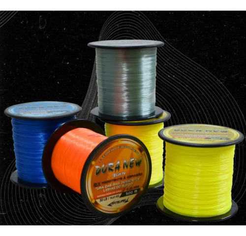 Línea de monofilamento Duranew de 0,37 mm y 500 m, nuevos núcleos de duranio, color azul