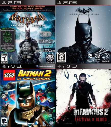 Batman Arkham Asylum + Origins + Lego Batman ~ Ps3 Español 