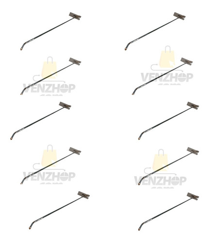 Set 10 Ganchos De Metal Cromado Para Malla 20 Cm Venzhop