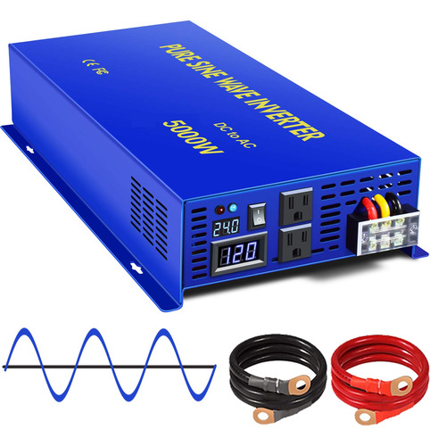 Xyz Invt Inversor De Onda Sinusoidal Pura De 5000 Vatios 24