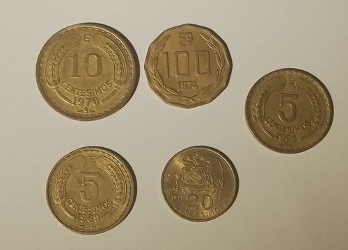 Centésimos Y Escudos Años 1965, 1969, 1970, 1971 Y 1974