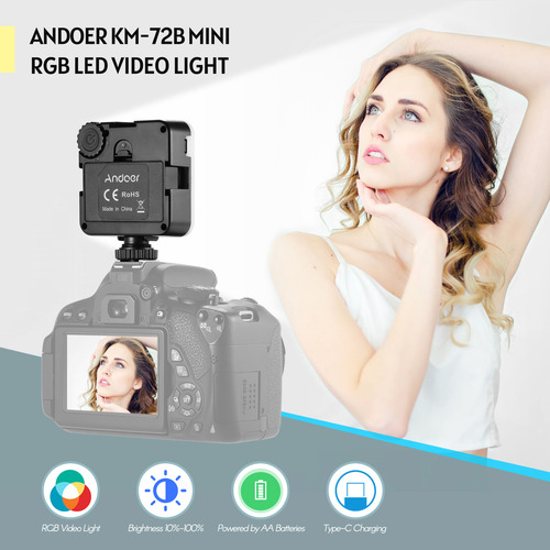 Lámpara De Fotografía Y Vídeo Led Andoer Canon Mini Nikon Km