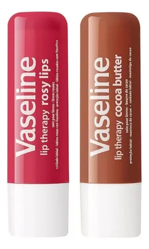 Vaseline Lip Therapy Labial Brillo Rosy Y Cocoa X2 Unds