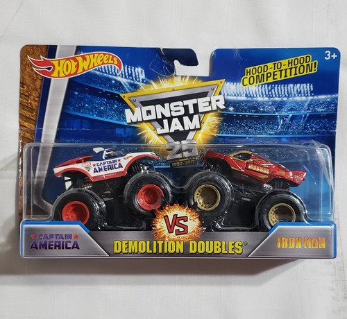 Hot Wheels Monster Jam Capitán América Vs Iron Man