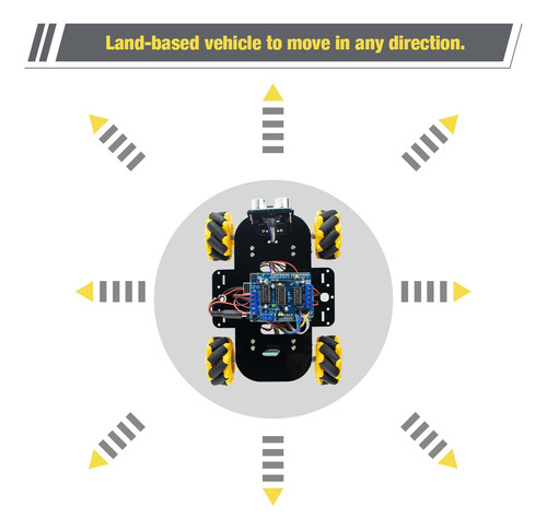 Kit De Robot De Coche 4wd Mecanum Lafvin Smart Diy Project